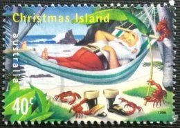 132.CHRISTMAS ISLANDS (40C) 1999 USED STAMP CHRISTMAS, SANTA CLAUS, INSECTS. - Christmas Island