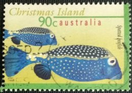 132.CHRISTMAS ISLAND (90C) 1996 USED STAMP SPOTED BOX FISH. - Christmas Island