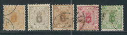 ISLANDE Service N° 3 à 5 + 7 & 8 Obl. Sf. 4 (*) N° 3 Dent. 12/5 - Dienstzegels