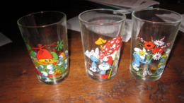 LES SCHTROUMPFS SERIE 3 VERRES 1976 SCHTROUMPF   PEYO - Schtroumpfs, Les - Los Pitufos