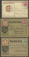 GERMANY: 3 Cards Flown In Air Shows On 13, 14 And 15/JUN/1912 In Darmstadt And Frankfurt, VF Quality! - Vorphilatelie