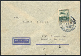 GERMANY: Cover Posted Via ZEPPELIN On 8/MAY/1936, Dispatched On The Airmail To New York , Very Nice! - Vorphilatelie