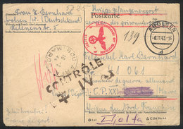 GERMANY: Card Sent To A German Prisoner Of War In FRENCH MORROCO, With Interesting Postal And Censor Marks, VF Quality! - Préphilatélie