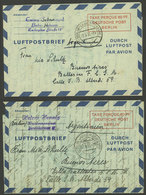 GERMANY - BERLIN: 2 Aerograms Of 60Pf. Sent To Argentina On 22/MAR And 7/JUN/1951, Interesting! - Covers & Documents