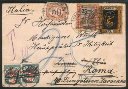 GERMANY - SARRE: MIXED POSTAGE DUES OF 2 COUNTRIES: Cover Sent To Zizers (Switzerland) On 8/OC/1922 Franked With 30c., O - Briefe U. Dokumente