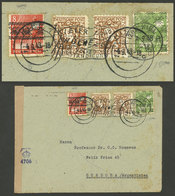 WEST GERMANY: 4/SE/1948 Kiel - Argentina, Censored Cover With Interesting Postage, Minor Faults, Attractive! - Storia Postale