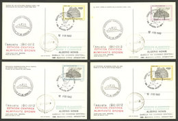 ARGENTINE ANTARCTICA: ALMIRANTE BROWN Antarctic Station, Used Postal Cards GJ.98/101 With Special Marks And Datestamp Of - Autres & Non Classés