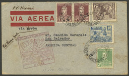 ARGENTINA: 19/FE/1930 Buenos Aires - EL SALVADOR, Cover Carried On NYRBA First Flight To New York, With Arrival Backstam - Cartas