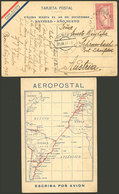 ARGENTINA: Special New Year Greeting Card Of Cia. General AEROPOSTAL Franked With 30c. And Sent From Buenos Aires To Aus - Lettres & Documents