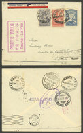 ARGENTINA: 29/MAY/1935 Santa Fe - La Paz (Bolivia), Cover Flown On PANAGRA Flight Between Tacna (Peru) And La Paz, With  - Storia Postale