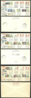 ARGENTINA: 7/JUL/1978 Buenos Aires - Falkland Islands, 3 Covers With Multicolor Franking And Special Postmarks Showing T - Storia Postale
