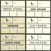 ARGENTINA: 31 Mail Report Forms (circa 1960) Of LADE Airline (Líneas Aéreas Del Estado) For Air Parcel Post To PUERTO ST - Poste Aérienne