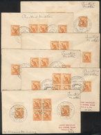 AUSTRALIA: 6 Covers Of 5 To 22/NO/1956 With Special Postmarks Of The Melbourne Olympic Games - Storia Postale