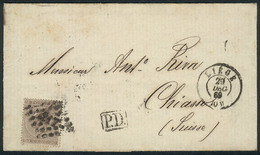 BELGIUM: 29/DEC/1869 LIEGE - SWITZERLAND: Folded Cover Franked With Leupold I 30c. Brown, Sent To Chiasso, With Several  - 1921-1925 Piccolo Montenez
