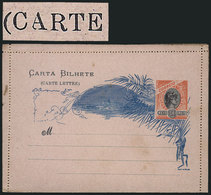 BRAZIL: RHM.CB-57G, Lettercard With Variety: "C In CARTE In Sans-serif Font", VF, RHM Catalog Value 450Rs." - Postal Stationery
