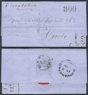 BRAZIL: Entire Letter Sent From Rio To Oporto (Portugal) Via British Mail On 9/JUL/1860, Excellent Quality! - Vorphilatelie
