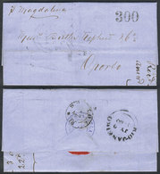 BRAZIL: Entire Letter Sent From Rio To Oporto (Portugal) Via British Mail On 9/JUL/1860, Excellent Quality! - Voorfilatelie