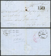 BRAZIL: Entire Letter Sent From Rio To Porto (Portugal) On 24/MAY/1862, VF Quality! - Vorphilatelie