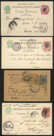 BRAZIL: 4 Postal Cards Used Between 1898 And 1912, Varied Destinations And Postmarks, Fine Quality! - Prefilatelia