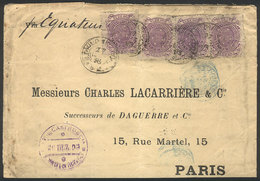 BRAZIL: Cover Sent From Sao Paulo To Paris On 27/DE/1898 With Nice Postage Of 800Rs., Very Interesting! - Prefilatelia