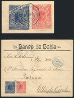 BRAZIL: Cover Sent From Bahia To Portugal On 10/MAR/1906, Franked With 300Rs., And Blue Octagonal Postmark Of French Paq - Vorphilatelie