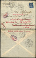 BRAZIL: Porto Alegre - France - THAILAND: Cover Sent Originally From Porto Alegre To "Poste Restante" In Pont A Mousson  - Vorphilatelie