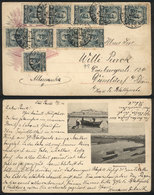 BRAZIL: Nice Postcard With View Of "Mathosinhos", Sent From Sao Paulo To Germany On 30/JA/1911 Franked With 100Rs., VF Q - Prefilatelia