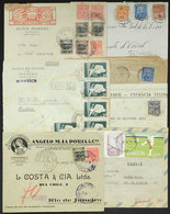 BRAZIL: 7 Covers Posted Between 1919 And 1974, With Nice Postages And Interesting Postmarks, Good Lot For The Specialist - Préphilatélie