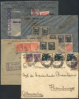 BRAZIL: 4 Airmail Covers Used Between 1931 And 1937, Very Nice! - Storia Postale