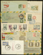 BRAZIL: FIRST FLIGHTS: 10 Covers Or Cards Flown Between 1931 And 1960, Interesting, Low Start! IMPORTANT: Please Check A - Préphilatélie