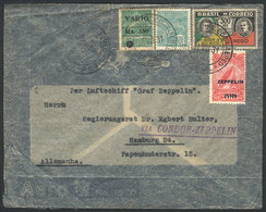 BRAZIL: Cover Flown By ZEPPELIN, Sent From Santa Cruz To Germany On 31/AU/1931 With Colorful Postage, With Arrival Backs - Préphilatélie