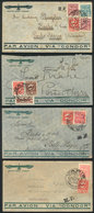 BRAZIL: 4 Airmail Covers Flown By VARIG In 1932/3, VF Quality! - Voorfilatelie