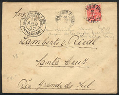 BRAZIL: Cover Sent From VENANCIO AYRES (Rio Grande Do Sul) To Santa Cruz On 16/AP/1932, Franked With 200Rs., In Transit  - Préphilatélie