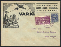 BRAZIL: 26/JUL/1932 Uruguaiana - Porto Alegre: First Flight Via VARIG, VF! - Storia Postale