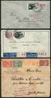 BRAZIL: 3 Covers Flown By ZEPPELIN In 1933 And 1934, Interesting! - Prephilately