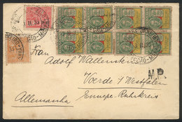 BRAZIL: Cover Sent From Rio De Janeiro To Germany On 3/FE/1933 Franked With 700Rs., Including 2 Blocks Of 4 Of RHM.C-29, - Prephilately