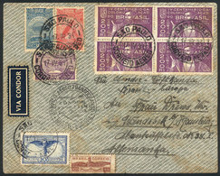 BRAZIL: Airmail Cover Sent From Sao Paulo To Germany On 17/AP/1934 With Very Nice Postage! - Cartas & Documentos