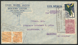 BRAZIL: Airmail Cover Sent From Parnahyba To Germany On 13/MAY/1936, Franked With 4,200Rs. With Rare Postmark: "Agencia  - Préphilatélie