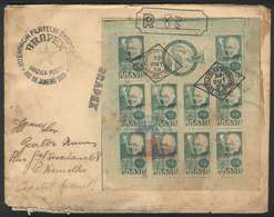 BRAZIL: Cover Posted On 22/AU/1938, Franked With Souvenir Sheet Of "Rowland Hill" Commemorating The Intl. Stamp Expo, De - Préphilatélie