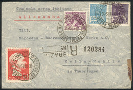 BRAZIL: Registered Airmail Cover Franked By RHM.C-154 + Other Values, Sent Via LATI From Rio To Germany On 10/DE/1940, W - Prefilatelia