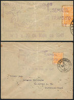 BRAZIL: Cover Sent From Recife To Fortaleza On 5/MAY/1941, With Violet Mark For "TRAFFIC WEEK", Interesting!" - Préphilatélie