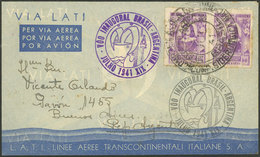 BRAZIL: 25/JUL/1941 LATI First Flight Between Rio De Janeiro And Buenos Aires, Cover With Special Marks And Of Very Fine - Vorphilatelie