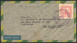 BRAZIL: Airmail Cover Sent From Recife To Rio On 15/JA/1944 Franked With 1.20Cr., Cancelled "BASE AEREA DE RECIFE - CORR - Prefilatelia