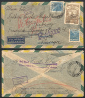 BRAZIL: Airmail Cover Sent From Petropolis To NORWAY On 13/NO/1947, Returned To Sender With Interesting Postal Marks! - Prefilatelia
