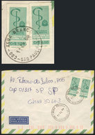 BRAZIL: Cover Sent From Agua Branca To Sao Paulo On 11/JUN/1980, Franked With Revenue Stamps Of "Assistencia Aos Medicos - Prefilatelia