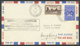 CAMBODIA: 7/JA/1961 Phnom Penh - Hong Kong, Inaugural Flight On Boeing 707 Airplane, Cover Of VF Quality! - Cambodge