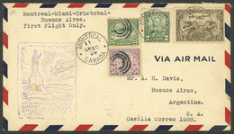 CANADA: 30/SE/1929 Montreal - Argentina, Flown On The First PANAGRA Flight Between Cristobal (Canal Zone) And Buenos Air - Lettres & Documents