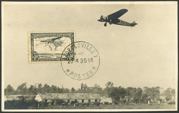 BELGIAN CONGO: Maximum Card Of 20/AP/1935, Airplane In The Air, VF Quality! - Covers & Documents