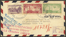 DOMINICAN REPUBLIC: 12/OC/1932 Santo Domingo - SAN JUAN De Puerto Rico - Miami - Santiago De Chile, First Airmail By "Am - Dominicaine (République)