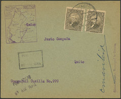 ECUADOR: 2/JA/1930 Guayaquil - Quito, First Flight Of The Military Squadron, Special Cachet And Signature Of The Postmas - Equateur